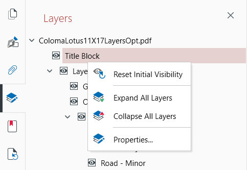 PDF Extra: the layers menu